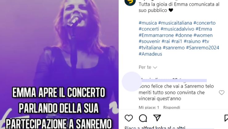 l'annuncio inaspettato di Emma Marrone 