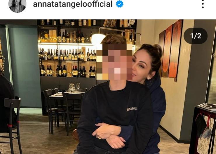 Anna Tatangelo e suo figlio