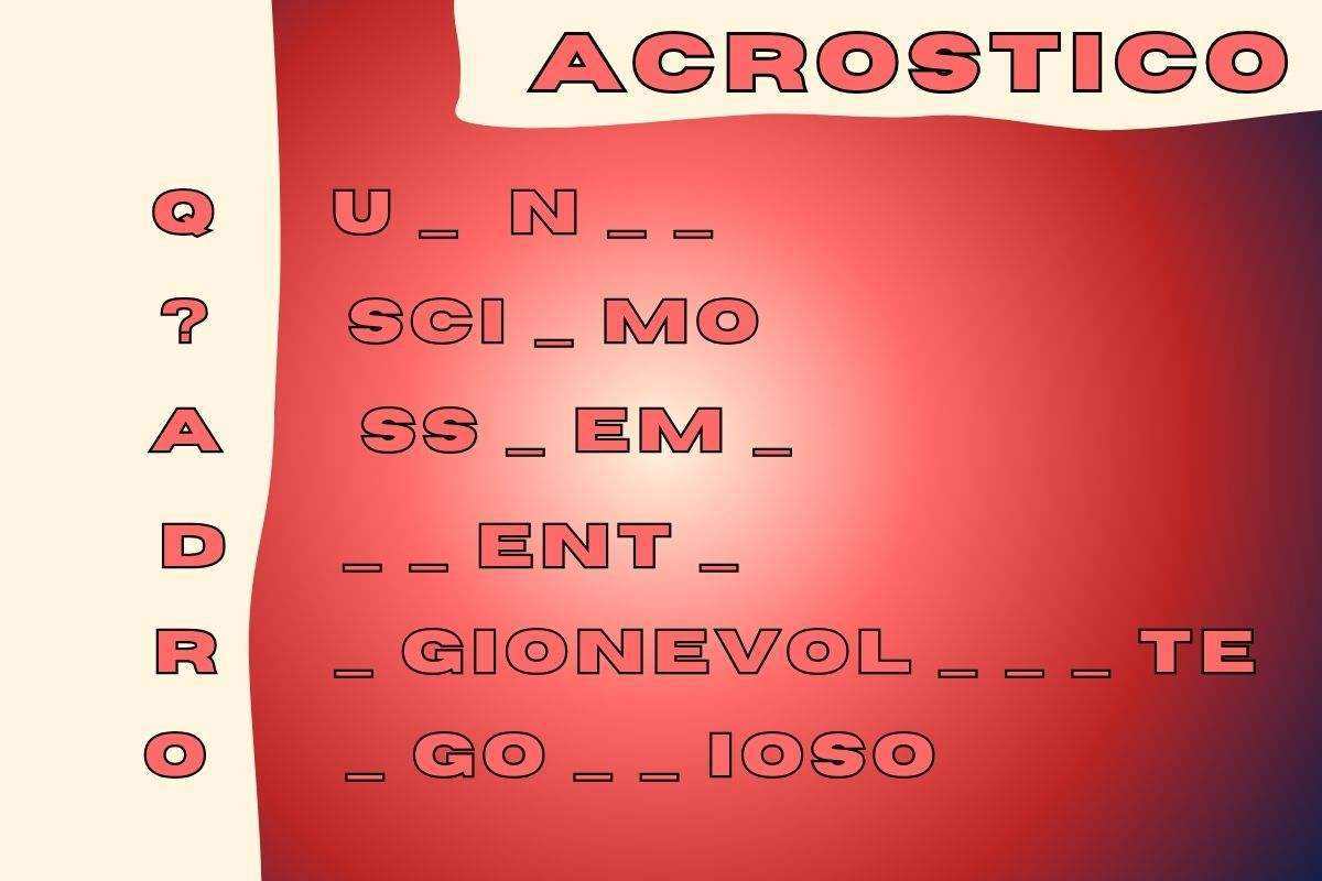 Acrostico difficilissimo