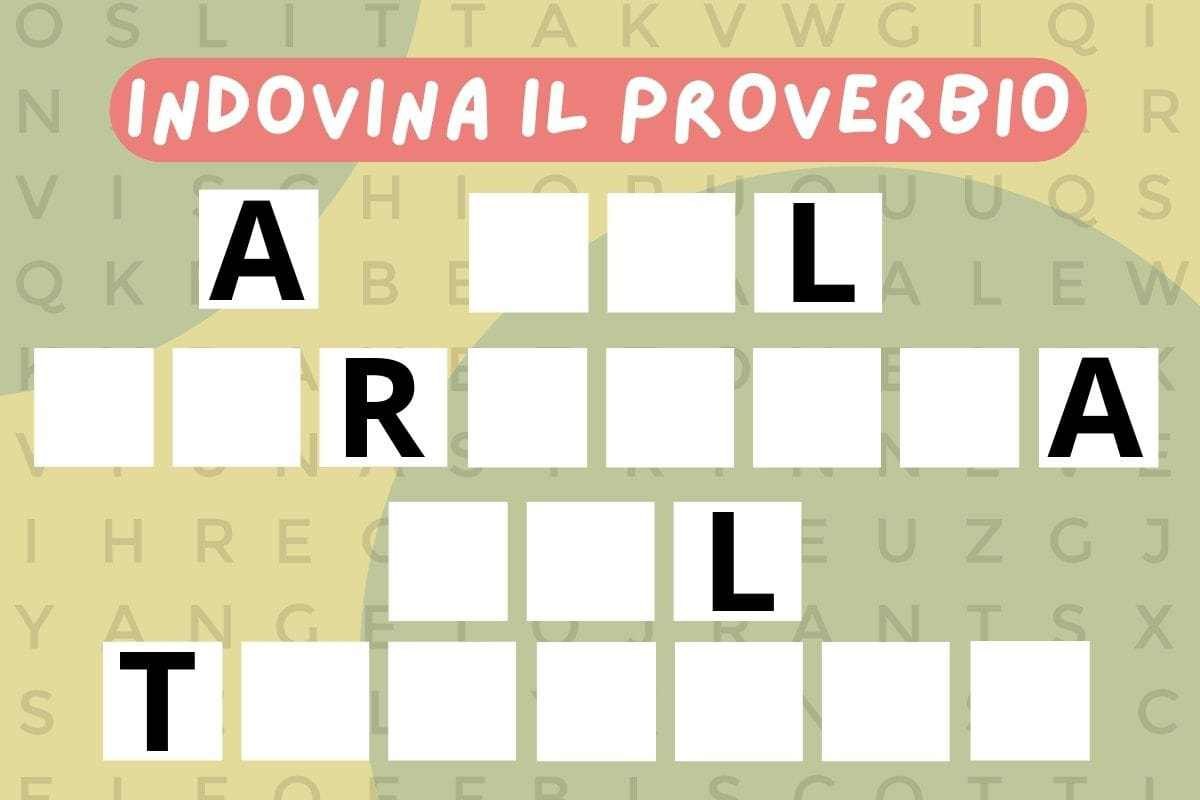 Risolvi questo proverbio in fretta