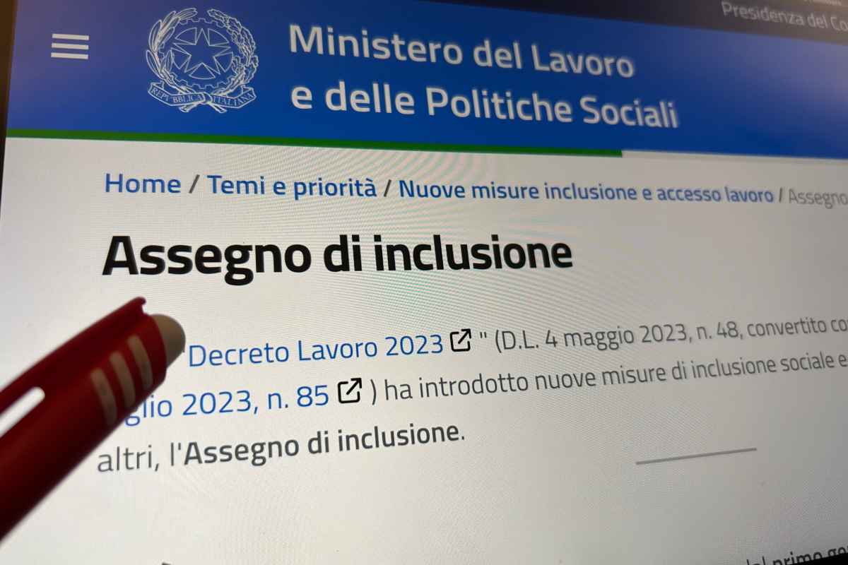 Assegno di inclusione regole