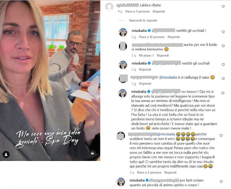 Katia Pedrotti, volano stracci su Instagram