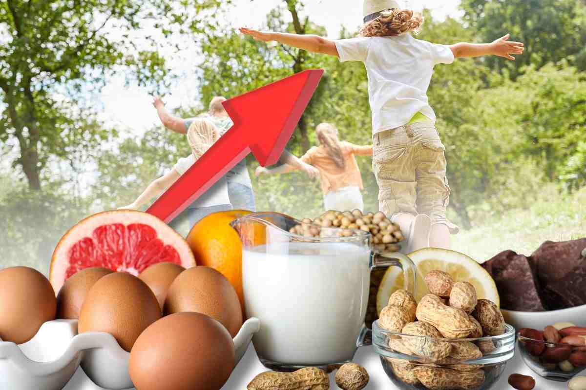 allergie alimentari bambini aumento