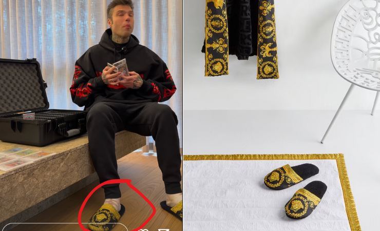 Fedez pantofole versace